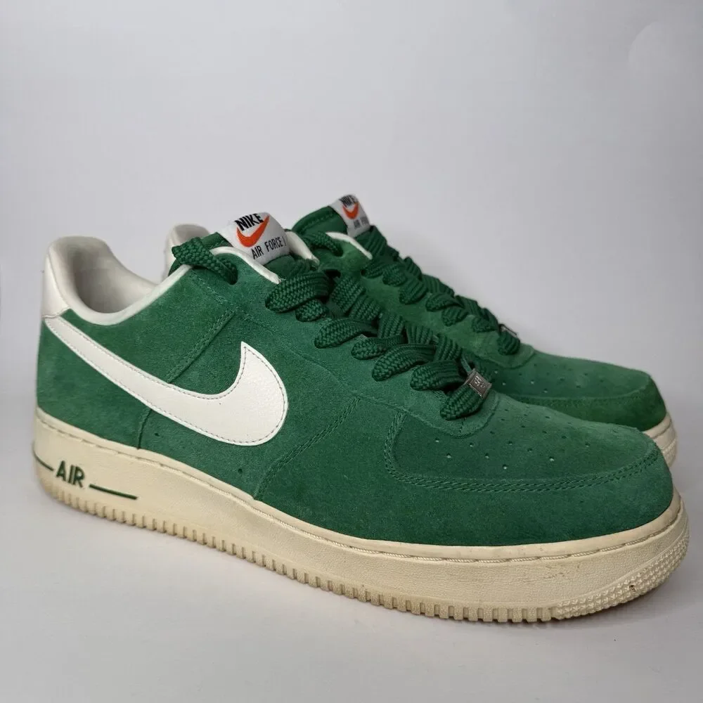 Nike Air Force 1 Low Pine Green Sail Suede Shoes Mens 12 488298-308 AF1 2013 - Picture 2 of 16